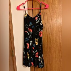 Floral Black Dress